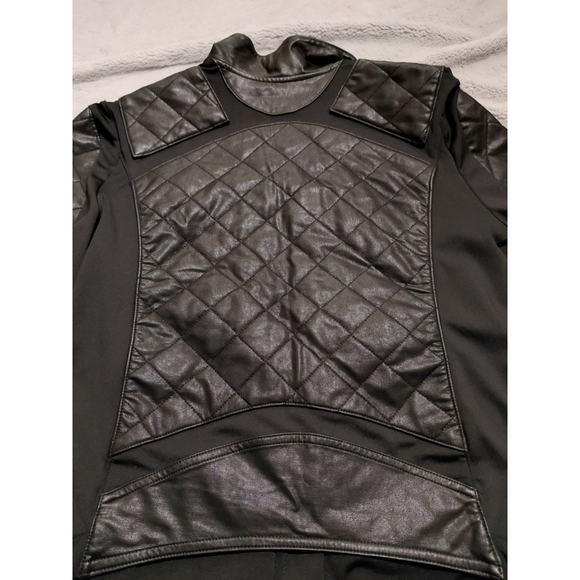 Victoria Secret Sport Womens Size XS Black Quilted Faux Leather Moto Jacket - Picture 9 of 12
